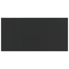 Vidaxl Vrtna jedilna miza črna 160x80x74 cm jeklo in kaljeno steklo