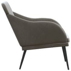 Vidaxl vidaXL Klop temno siva 110x76x80 cm oblazinjena z žametom