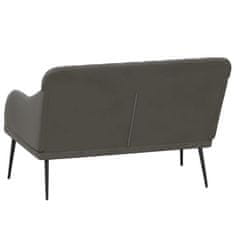 Vidaxl vidaXL Klop temno siva 110x76x80 cm oblazinjena z žametom