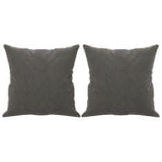 Vidaxl Okrasna blazina 2 kosa temno siva 40x40 cm žamet