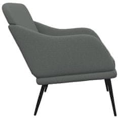 Vidaxl vidaXL Klop temno siva 110x76x80 cm oblazinjena iz blaga