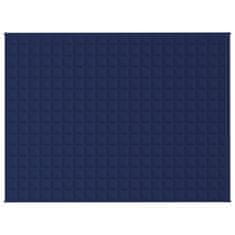 Vidaxl Obtežena odeja modra 150x200 cm 11 kg blago
