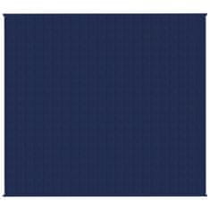 Vidaxl Obtežena odeja modra 200x225 cm 13 kg blago