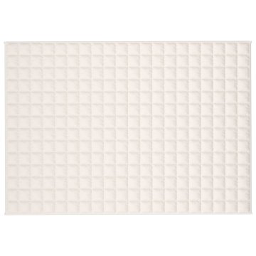 Vidaxl Obtežena odeja svetlo krem 140x200 cm 6 kg blago