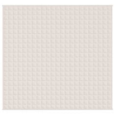 Vidaxl Obtežena odeja svetlo krem 220x240 cm 11 kg blago