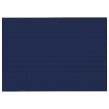 Vidaxl Obtežena odeja modra 155x220 cm 7 kg blago