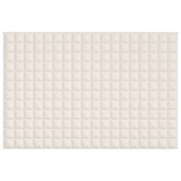 Vidaxl Obtežena odeja svetlo krem 120x180 cm 9 kg blago