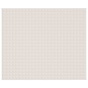 Vidaxl Obtežena odeja svetlo krem 220x260 cm 15 kg blago