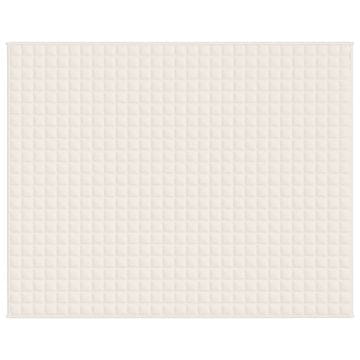 Vidaxl Obtežena odeja svetlo krem 235x290 cm 11 kg blago