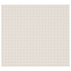 Vidaxl Obtežena odeja svetlo krem 200x225 cm 9 kg blago
