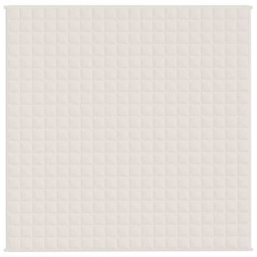 Vidaxl Obtežena odeja svetlo krem 200x200 cm 9 kg blago