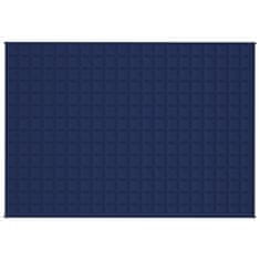 Vidaxl Obtežena odeja modra 135x200 cm 10 kg blago
