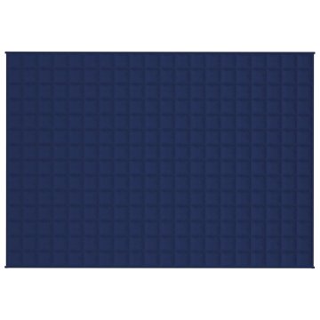 Vidaxl Obtežena odeja modra 137x200 cm 6 kg blago