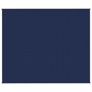Vidaxl Obtežena odeja modra 220x260 cm 11 kg blago