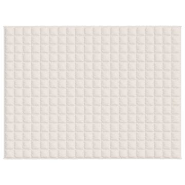 Vidaxl Obtežena odeja svetlo krem 150x200 cm 11 kg blago