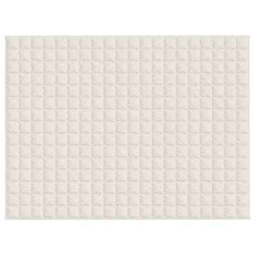 Vidaxl Obtežena odeja svetlo krem 150x200 cm 7 kg blago