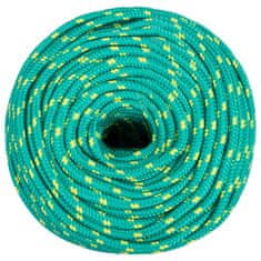 Vidaxl Vrv za čoln zelena 10 mm 50 m polipropilen