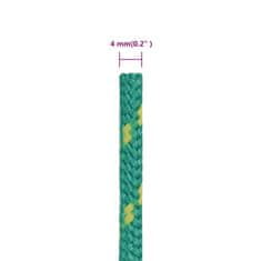 Vidaxl Vrv za čoln zelena 4 mm 25 m polipropilen
