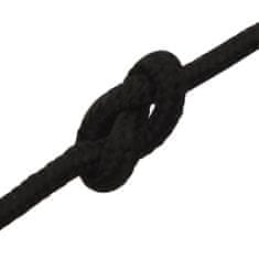 Vidaxl Delovna vrv črna 3 mm 25 m poliester