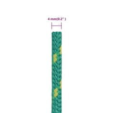 Vidaxl Vrv za čoln zelena 4 mm 500 m polipropilen