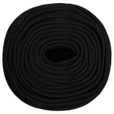 Vidaxl Delovna vrv črna 10 mm 25 m poliester
