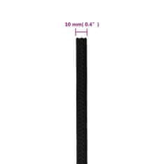 Vidaxl Delovna vrv črna 10 mm 100 m poliester