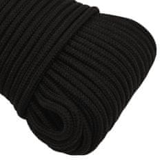 Vidaxl Delovna vrv črna 3 mm 25 m poliester