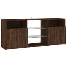 Vidaxl TV omarica z LED lučkami rjav hrast 120x30x50 cm