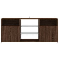Vidaxl TV omarica z LED lučkami rjav hrast 120x30x50 cm