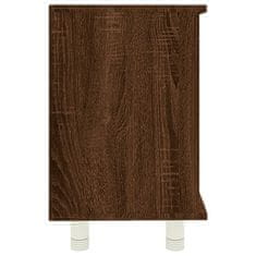 Vidaxl Kopalniška omarica rjav hrast 60x32x53,5 cm inženirski les