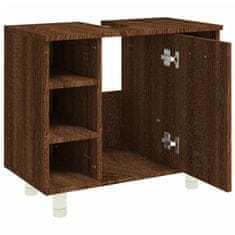 Vidaxl Kopalniška omarica rjav hrast 60x32x53,5 cm inženirski les