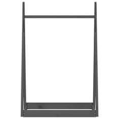 Vidaxl Stojalo za oblačila sivo 100x45x150 cm trdna borovina