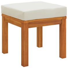 Vidaxl Vrtni stolčki z blazinami 2 kosa 40x40x42 cm trden akacijev les