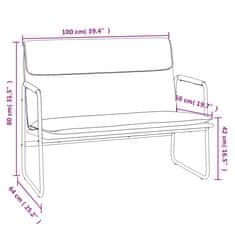 Vidaxl Klop krem 100x64x80 cm umetno usnje