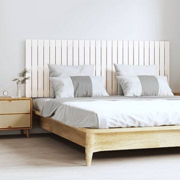Vidaxl vidaXL Vzglavje postelje belo 166x3x60 cm masivni borov les