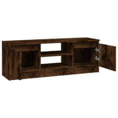 Vidaxl TV omarica z vrati dimljen hrast 102x30x36 cm