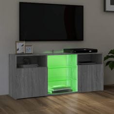 Vidaxl TV omarica z LED lučkami siva sonoma 120x30x50 cm