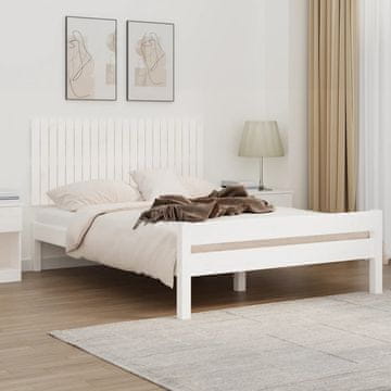 Vidaxl vidaXL Vzglavje postelje belo 140x3x60 cm masivni borov les