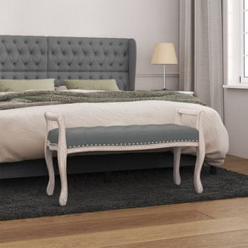 Vidaxl vidaXL Klop, temno siva, 110x45x60 cm, oblazinjena s tkanino