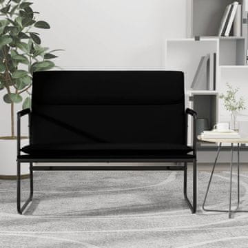 Vidaxl vidaXL Klop, črna, 100x64x80 cm, oblazinjena z umetnim usnjem