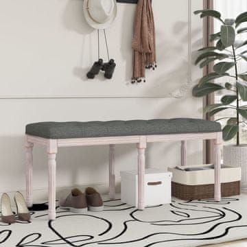 Vidaxl vidaXL Klop, temno siva, 110x40x49 cm, oblazinjena s tkanino