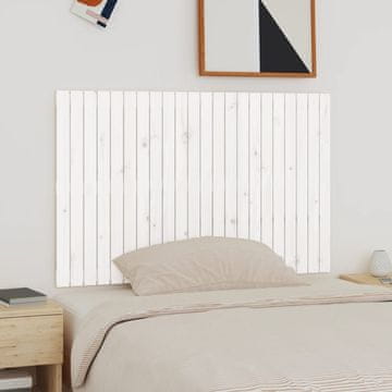 Vidaxl vidaXL Vzglavje postelje belo 140x3x90 cm masivni borov les