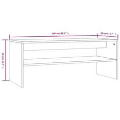 Vidaxl Klubska mizica rjav hrast 100x40x40 cm inženirski les