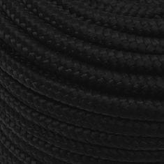 Vidaxl Delovna vrv črna 12 mm 25 m poliester