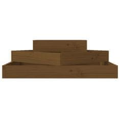 Vidaxl Visoka greda medeno rjava 83x83x27 cm trdna borovina