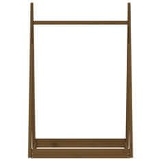 Vidaxl Stojalo za oblačila medeno rjavo 100x45x150 cm trdna borovina
