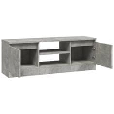 Vidaxl TV omarica z vrati betonsko siva 102x30x36 cm