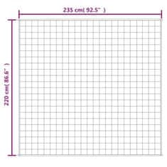 Vidaxl Obtežena odeja siva 220x235 cm 15 kg blago