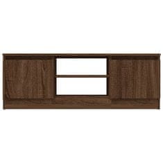 Vidaxl TV omarica z vrati rjav hrast 102x30x36 cm