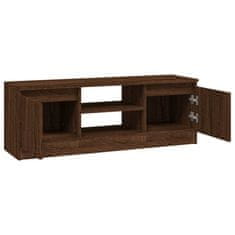 Vidaxl TV omarica z vrati rjav hrast 102x30x36 cm